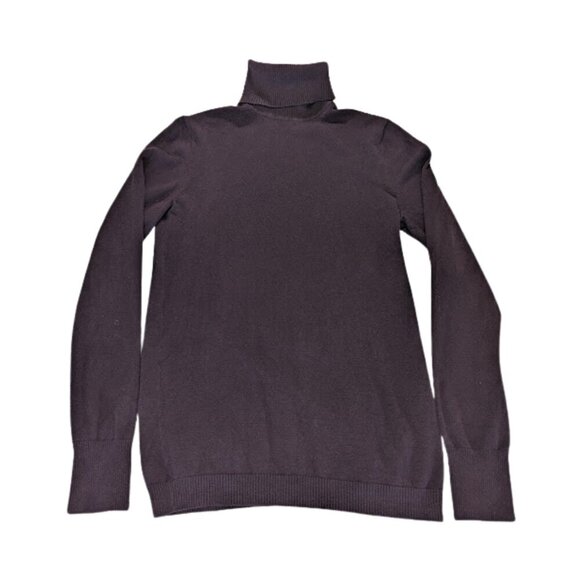 GAP Ribbed Cotton-Blend Turtleneck Sweater Women’s Size S – Eggplant Purple - Picture 5 of 11